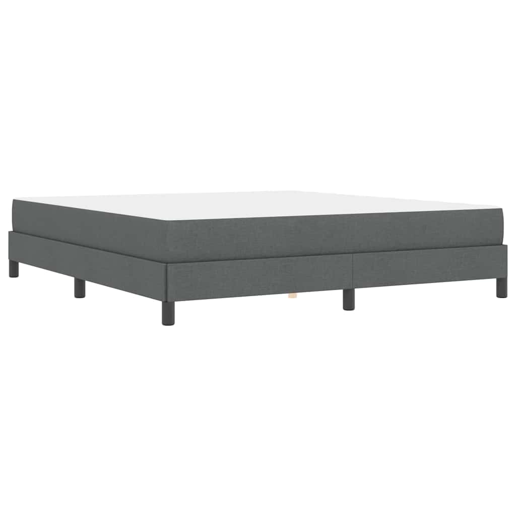 Boxspringbett mit Matratze Dunkelgrau 180 x 200 cm Stoff