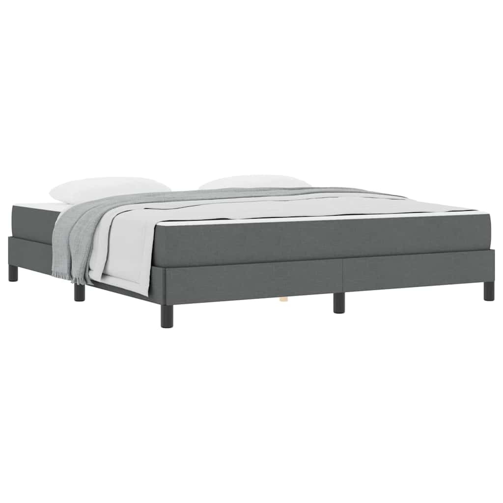 Boxspringbett mit Matratze Dunkelgrau 180 x 200 cm Stoff
