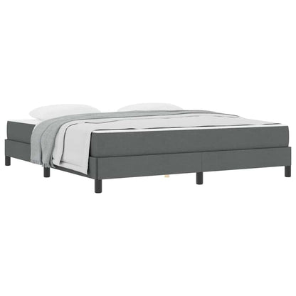 Boxspringbett mit Matratze Dunkelgrau 180 x 200 cm Stoff