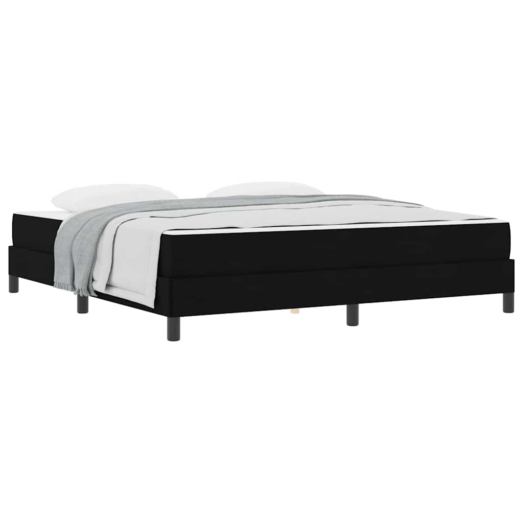 Boxspringbett mit Matratze Schwarz 180 x 200 cm Stoff