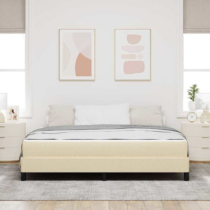 Boxspringbett mit Matratze Creme 180 x 200 cm Stoff
