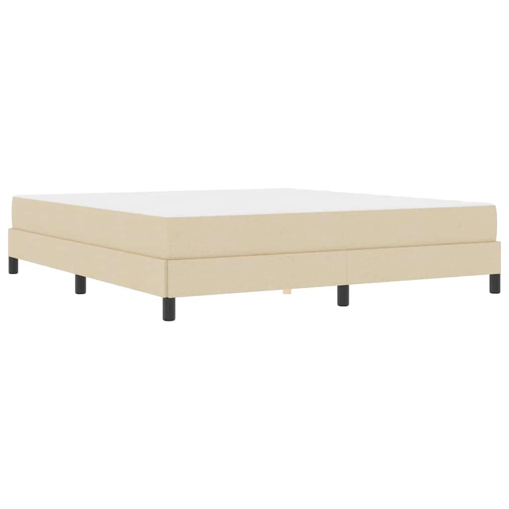 Boxspringbett mit Matratze Creme 180 x 200 cm Stoff