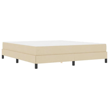 Boxspringbett mit Matratze Creme 180 x 200 cm Stoff