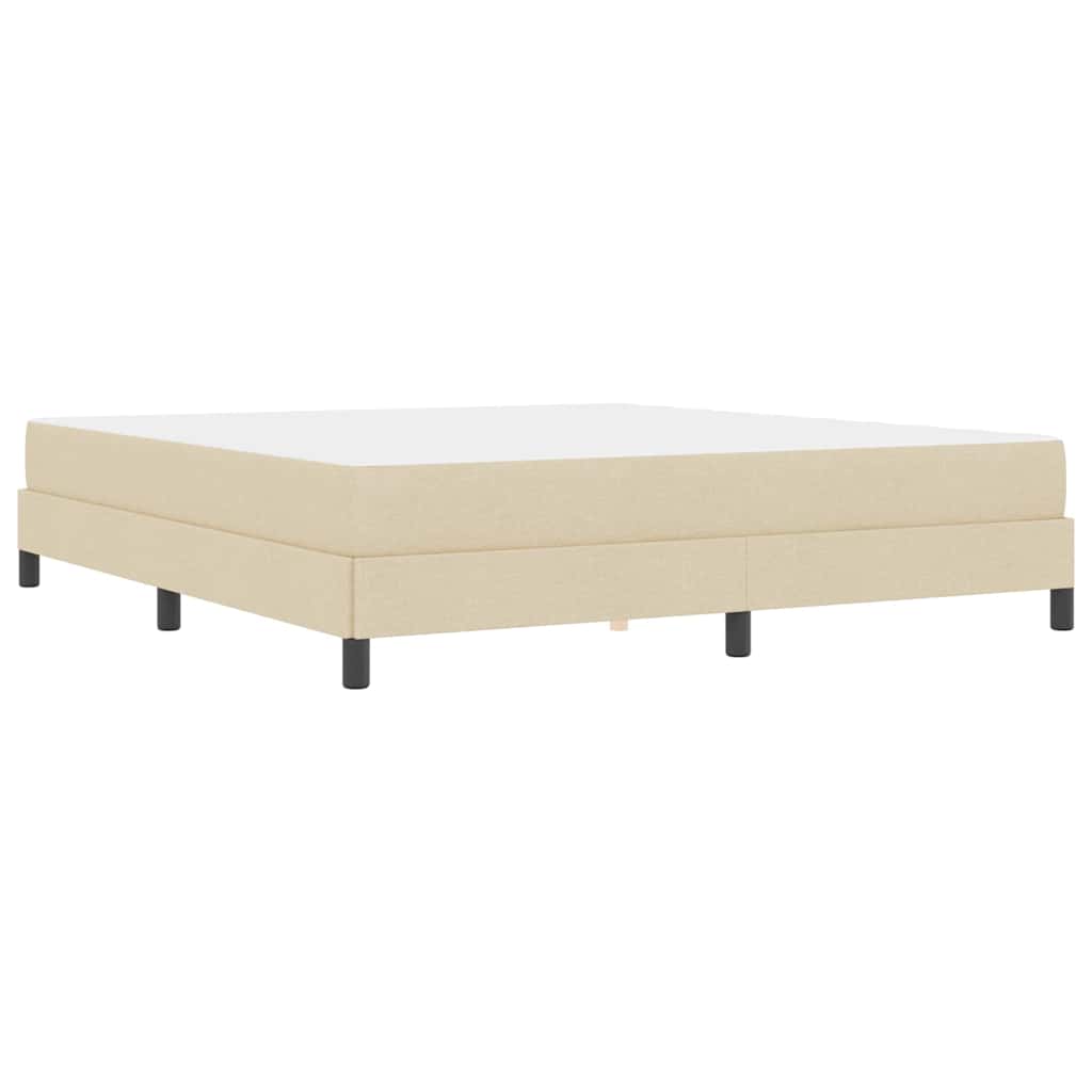Boxspringbett mit Matratze Creme 180 x 200 cm Stoff
