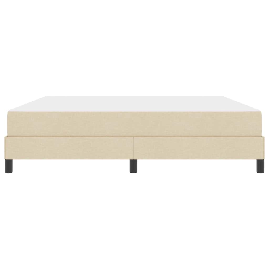 Boxspringbett mit Matratze Creme 180 x 200 cm Stoff