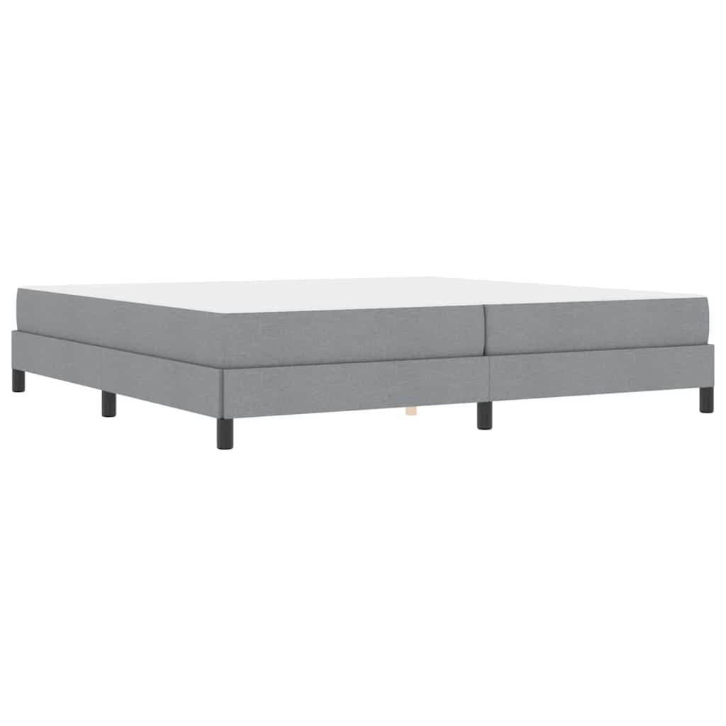 Boxspringbett mit Matratze Hellgrau 200 x 200 cm Stoff