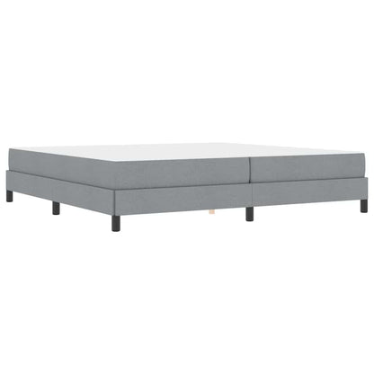 Boxspringbett mit Matratze Hellgrau 200 x 200 cm Stoff