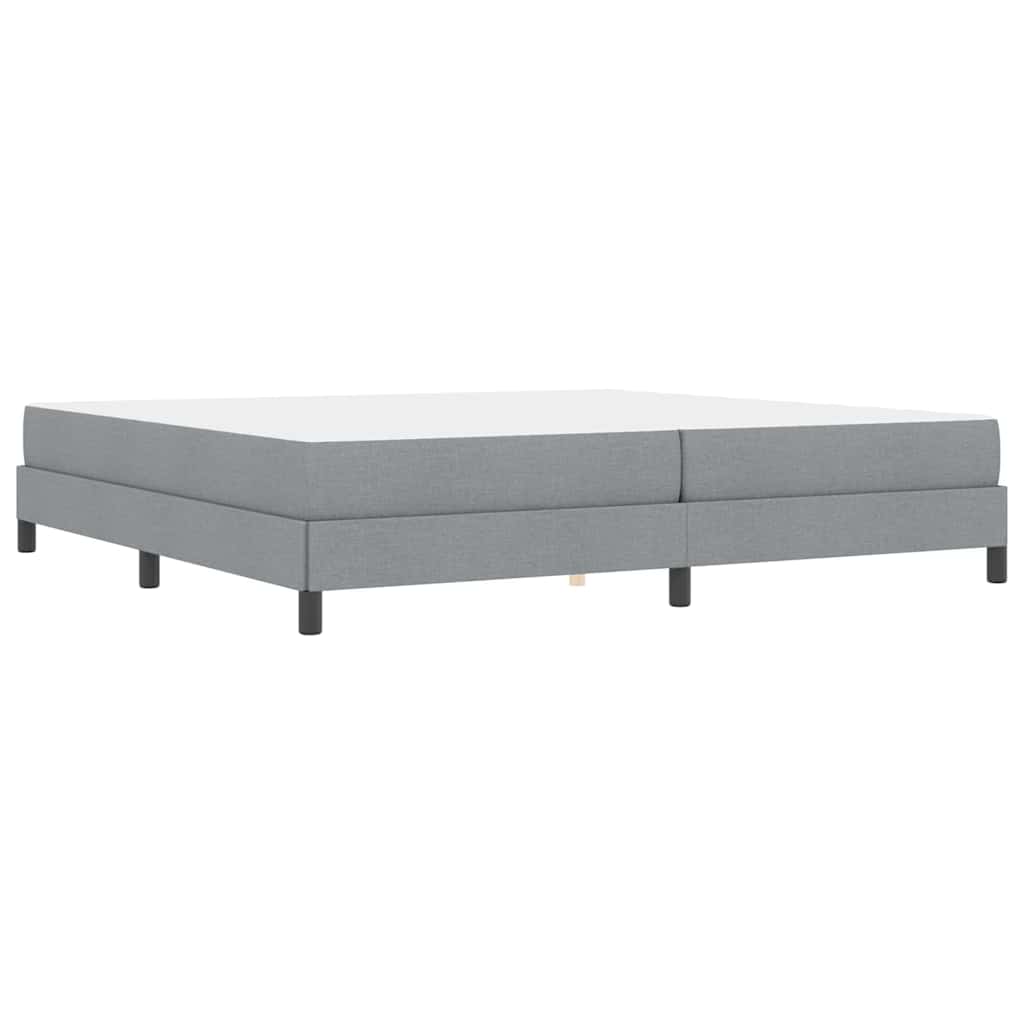Boxspringbett mit Matratze Hellgrau 200 x 200 cm Stoff