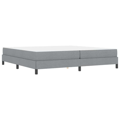 Boxspringbett mit Matratze Hellgrau 200 x 200 cm Stoff