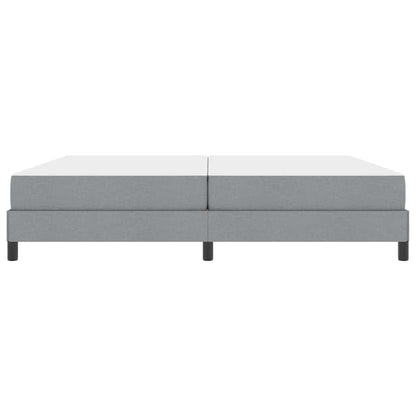 Boxspringbett mit Matratze Hellgrau 200 x 200 cm Stoff