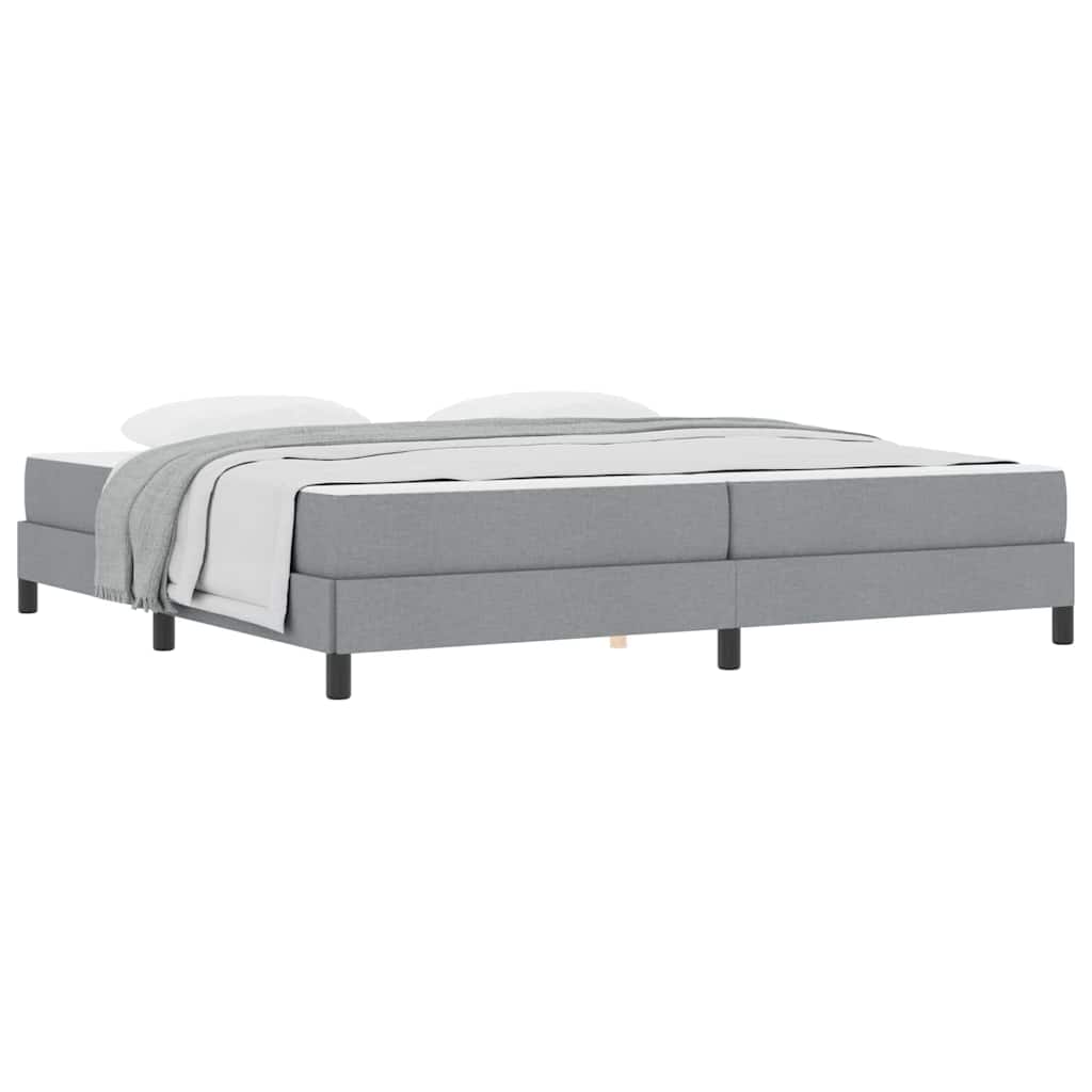 Boxspringbett mit Matratze Hellgrau 200 x 200 cm Stoff