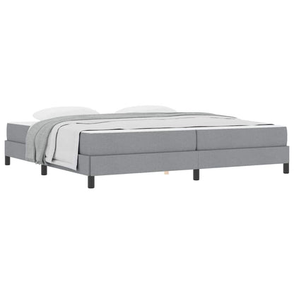 Boxspringbett mit Matratze Hellgrau 200 x 200 cm Stoff