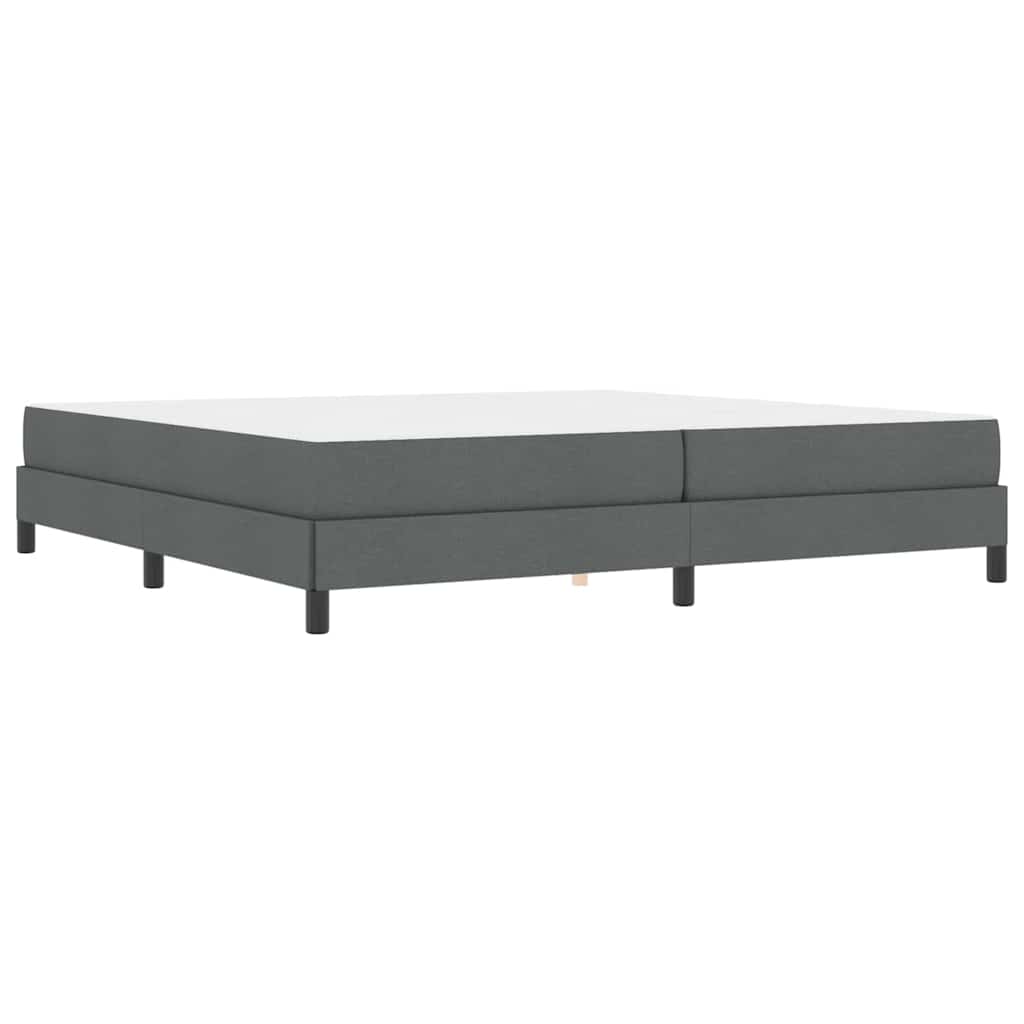 Boxspringbett mit Matratze Dunkelgrau 200 x 200 cm Stoff