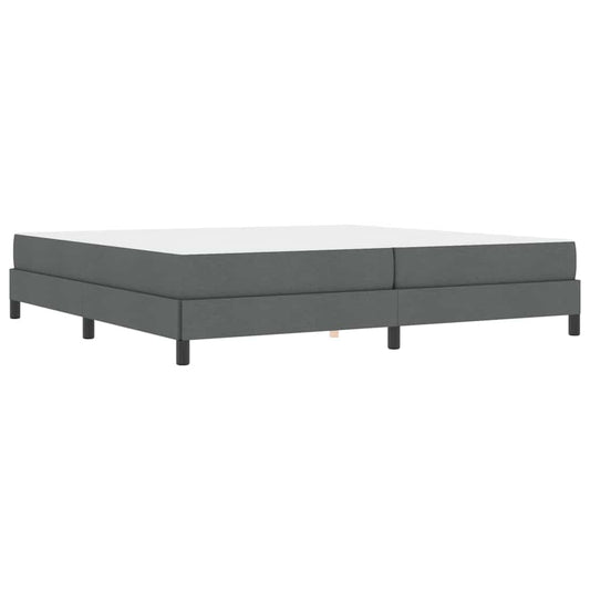 Boxspringbett mit Matratze Dunkelgrau 200 x 200 cm Stoff