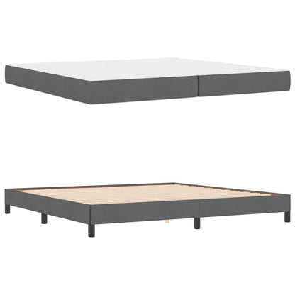 Boxspringbett mit Matratze Dunkelgrau 200 x 200 cm Stoff