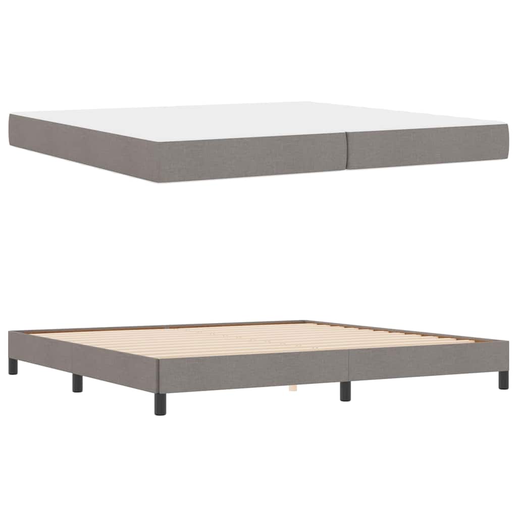 Boxspringbett mit Matratze Taupe 200 x 200 cm Stoff