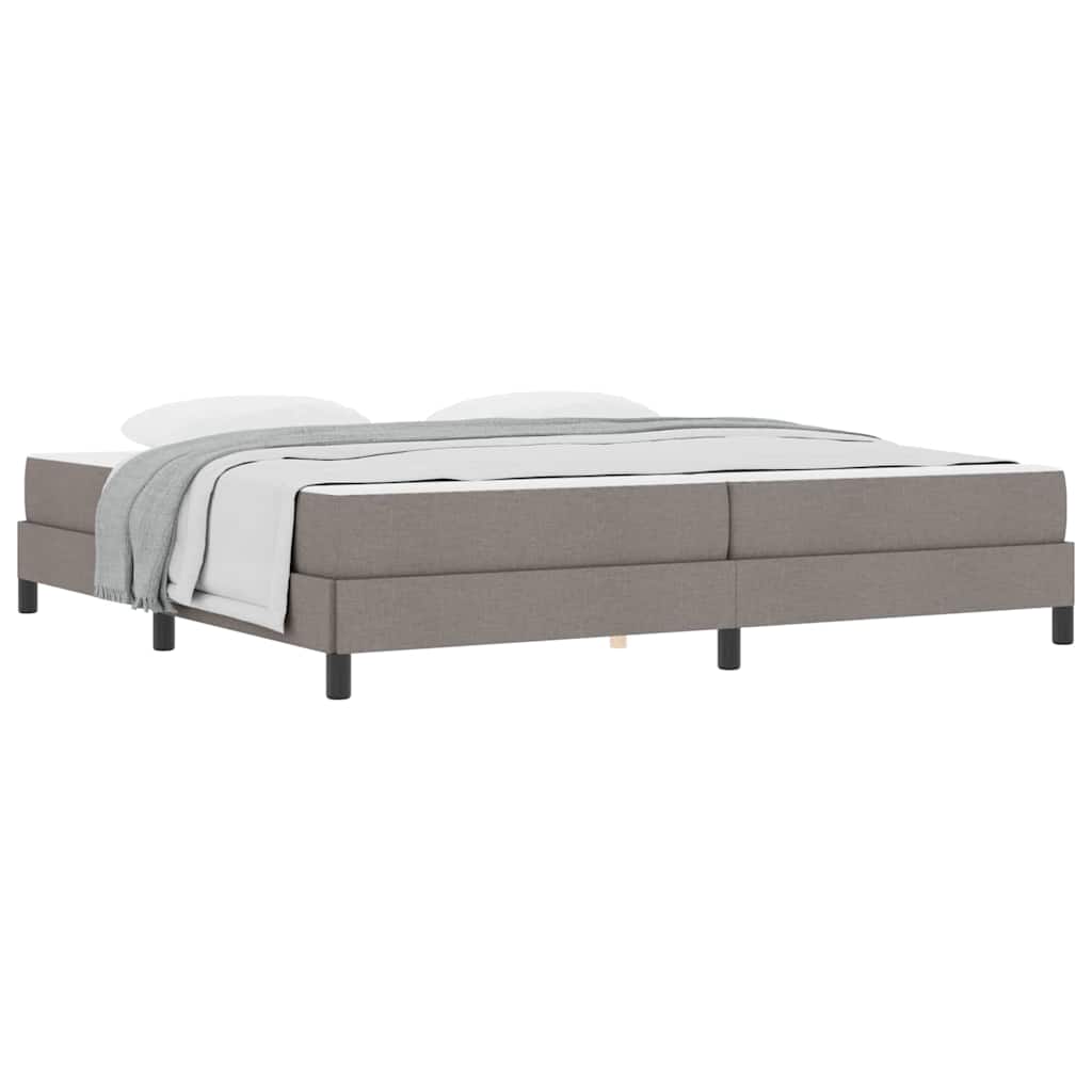 Boxspringbett mit Matratze Taupe 200 x 200 cm Stoff