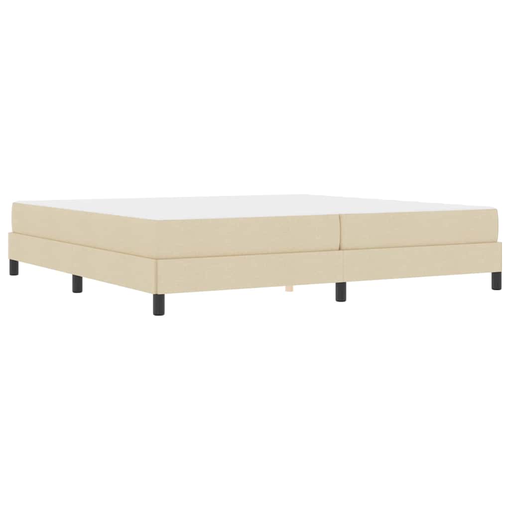 Boxspringbett mit Matratze Creme 200 x 200 cm Stoff