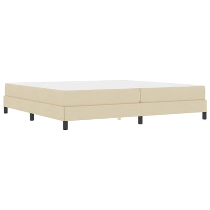 Boxspringbett mit Matratze Creme 200 x 200 cm Stoff