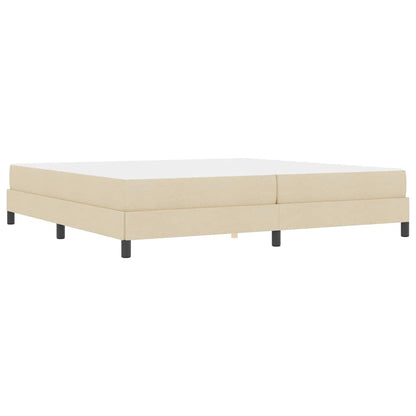 Boxspringbett mit Matratze Creme 200 x 200 cm Stoff