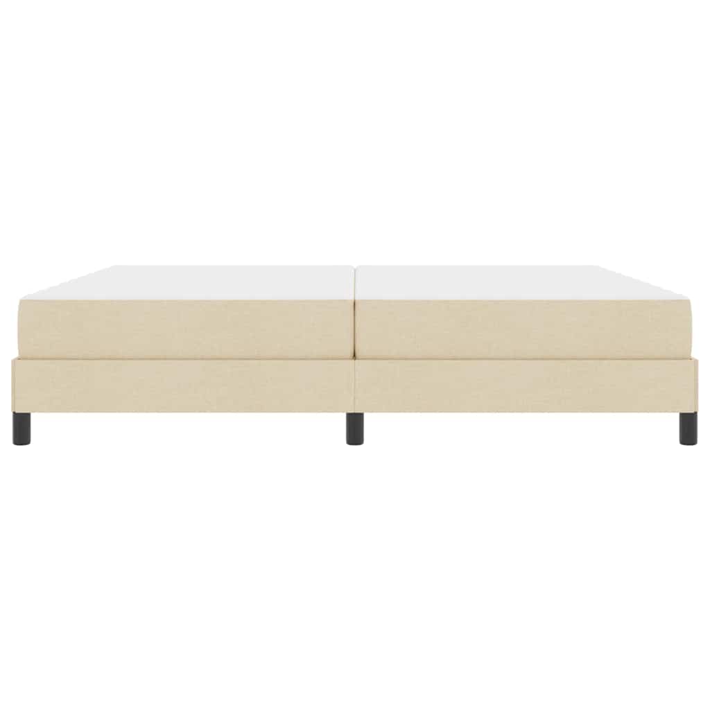 Boxspringbett mit Matratze Creme 200 x 200 cm Stoff