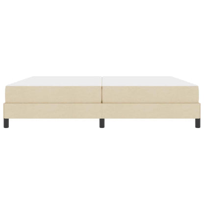 Boxspringbett mit Matratze Creme 200 x 200 cm Stoff