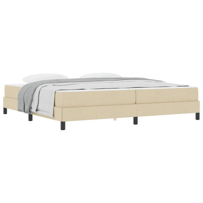 Boxspringbett mit Matratze Creme 200 x 200 cm Stoff