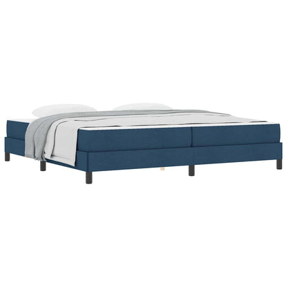 Boxspringbett mit Matratze Blau 200 x 200 cm Stoff