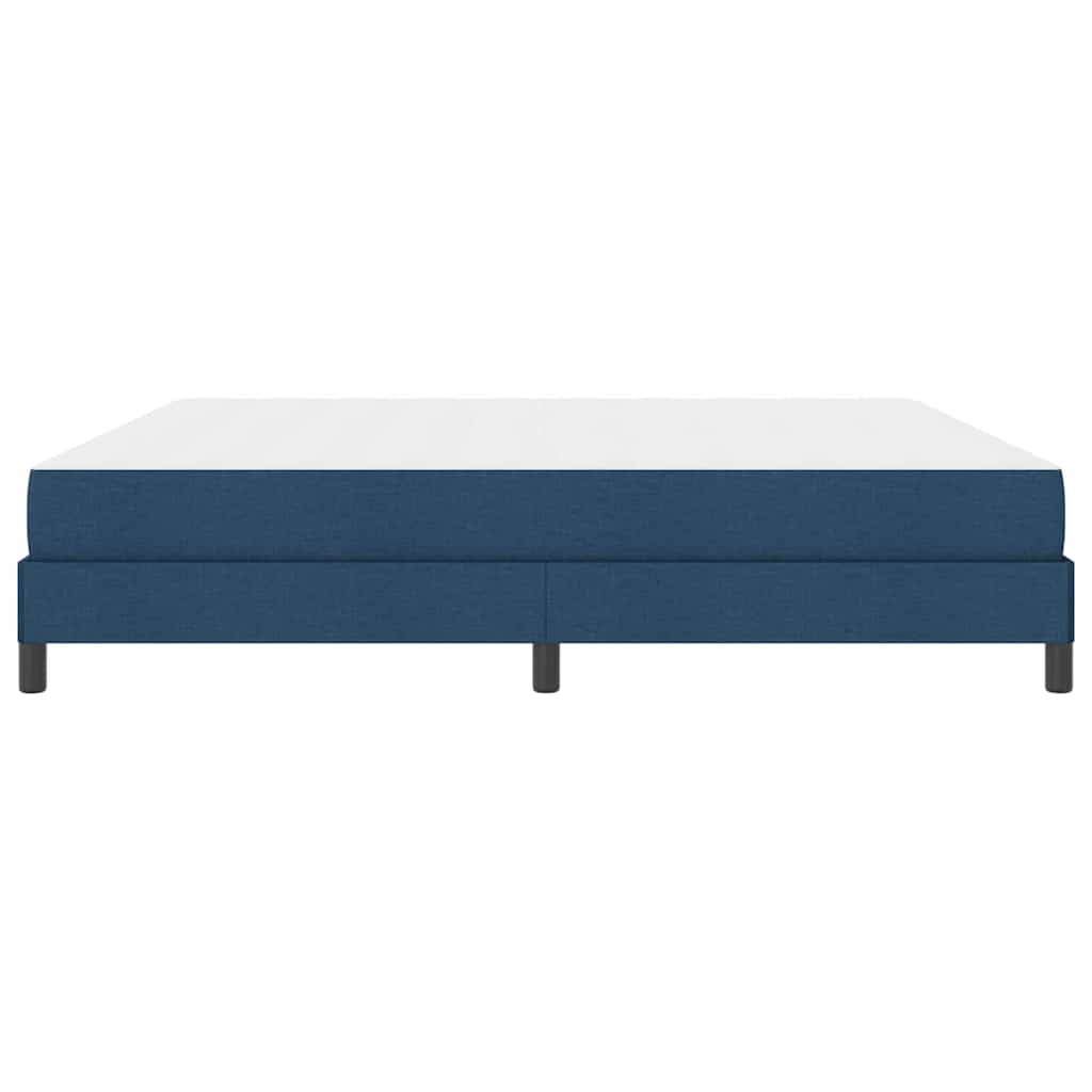 Boxspringbett mit Matratze Blau 200 x 200 cm Stoff