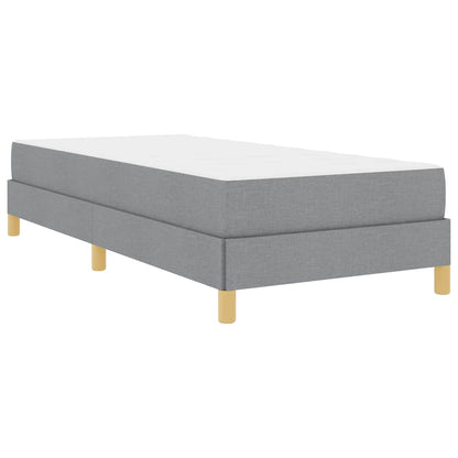 Boxspringbett Hellgrau und Braun 80 x 200 cm