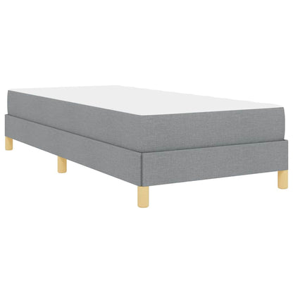Boxspringbett Hellgrau und Braun 80 x 200 cm