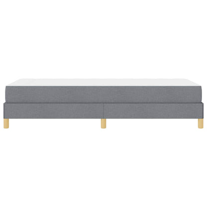 Boxspringbett Hellgrau und Braun 80 x 200 cm