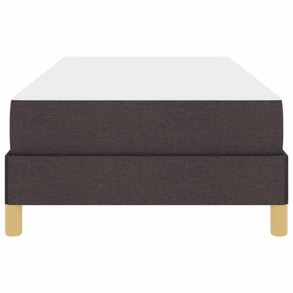 Boxspringbett Braun 80 x 200 cm Stoff und Holzwerkstoff