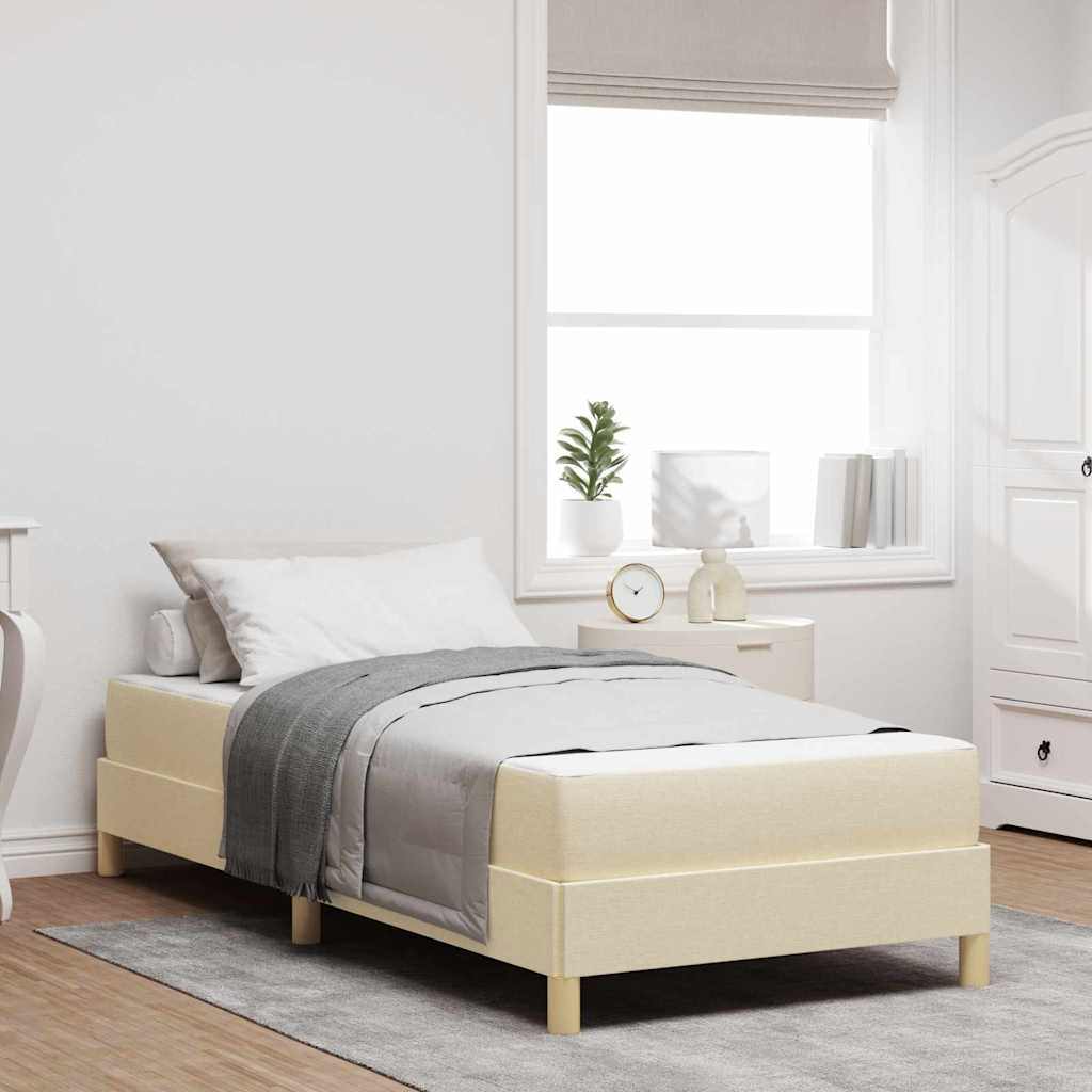 Boxspringbett Creme und Braun 80 x 200 cm
