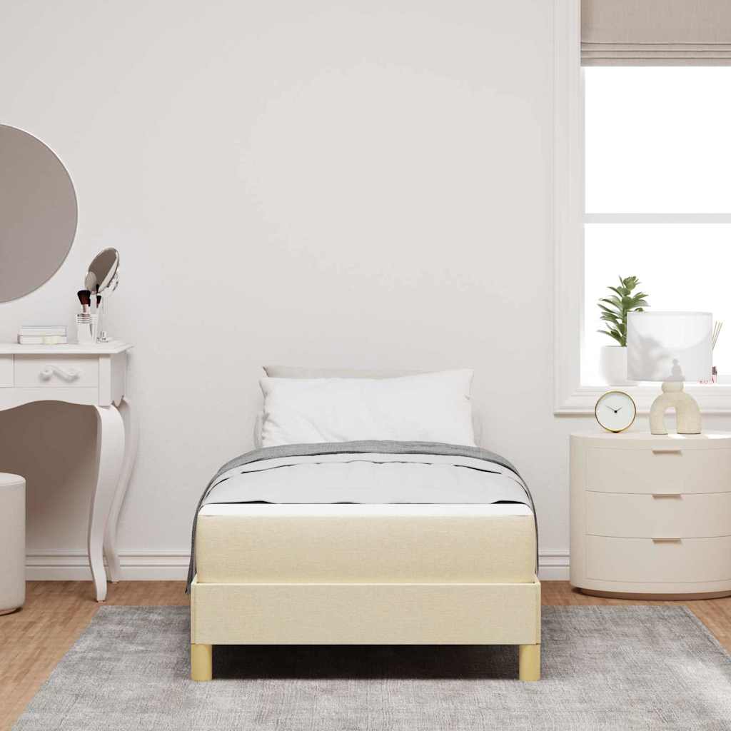 Boxspringbett Creme und Braun 80 x 200 cm