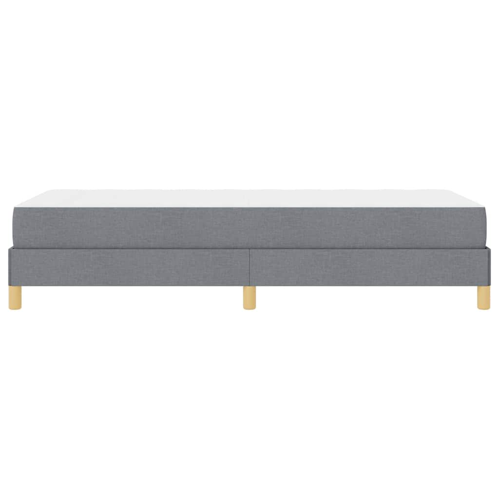Boxspringbett Hellgrau und Braun 90 x 190 cm