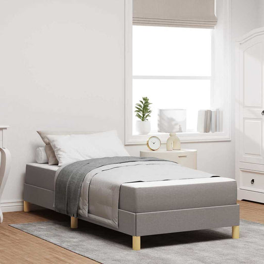 Boxspringbett Taupe und Braun 90 x 190 cm