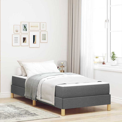 Boxspringbett Dunkelgrau und Braun 90 x 200 cm