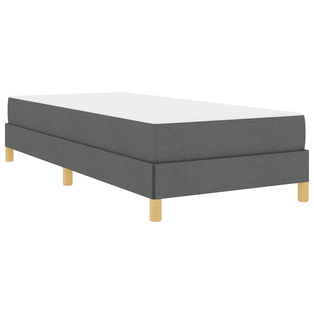 Boxspringbett Dunkelgrau und Braun 90 x 200 cm