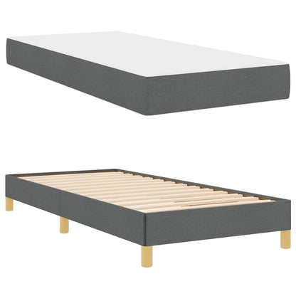 Boxspringbett Dunkelgrau und Braun 90 x 200 cm