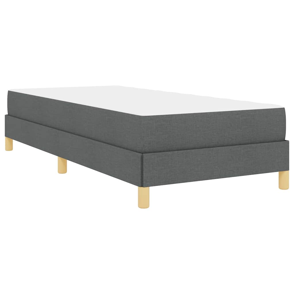Boxspringbett Dunkelgrau und Braun 90 x 200 cm