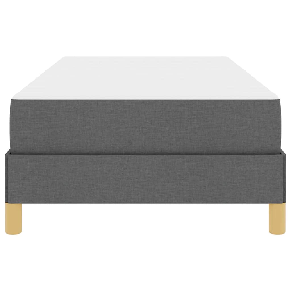 Boxspringbett Dunkelgrau und Braun 90 x 200 cm