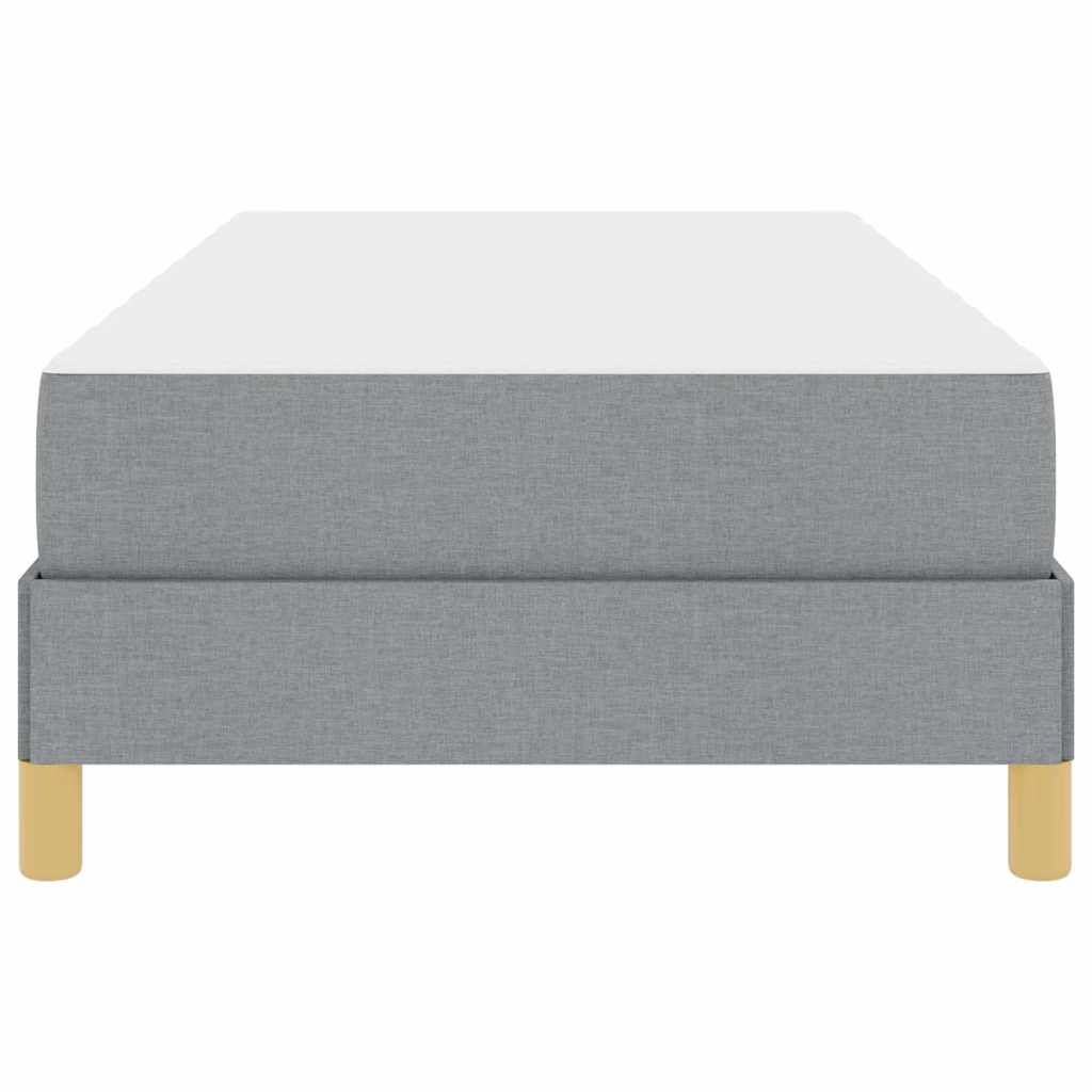 Boxspringbett Hellgrau und Braun 100 x 200 cm