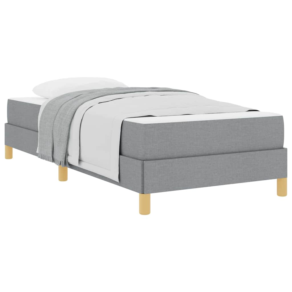 Boxspringbett Hellgrau und Braun 100 x 200 cm