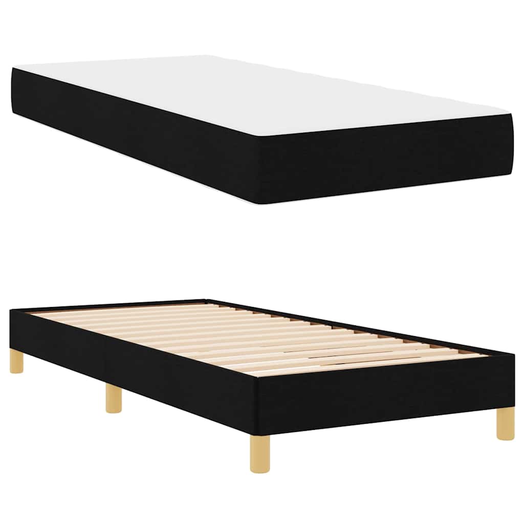 Boxspringbett Schwarz und Braun 100 x 200 cm