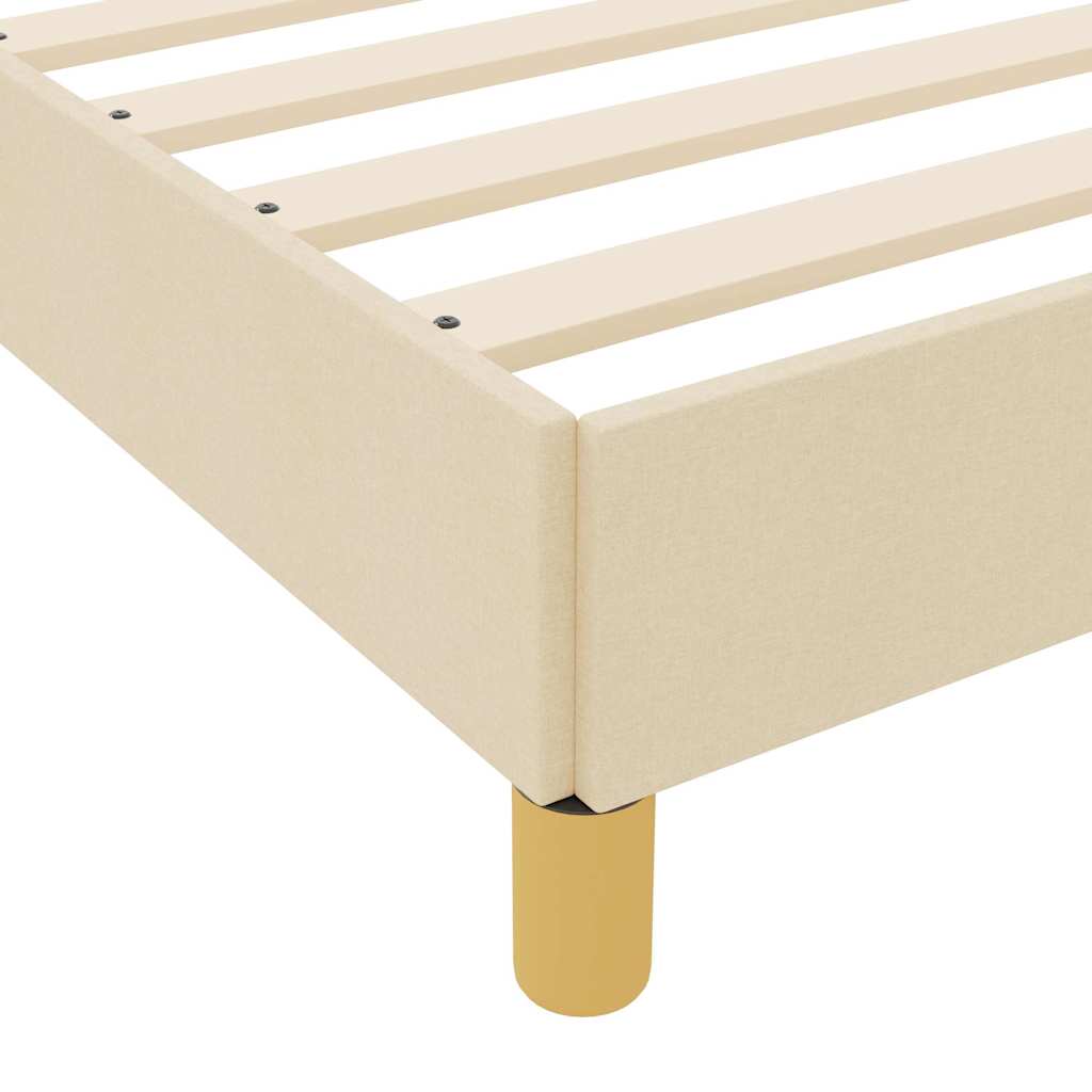 Boxspringbett Creme und Braun 100 x 200 cm
