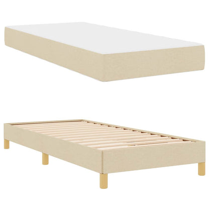 Boxspringbett Creme und Braun 100 x 200 cm