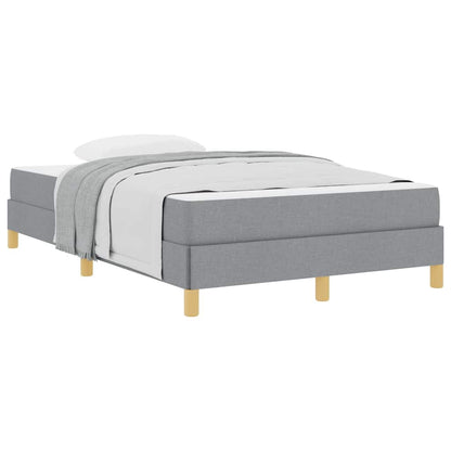 Boxspringbett Hellgrau und Braun 120 x 190 cm
