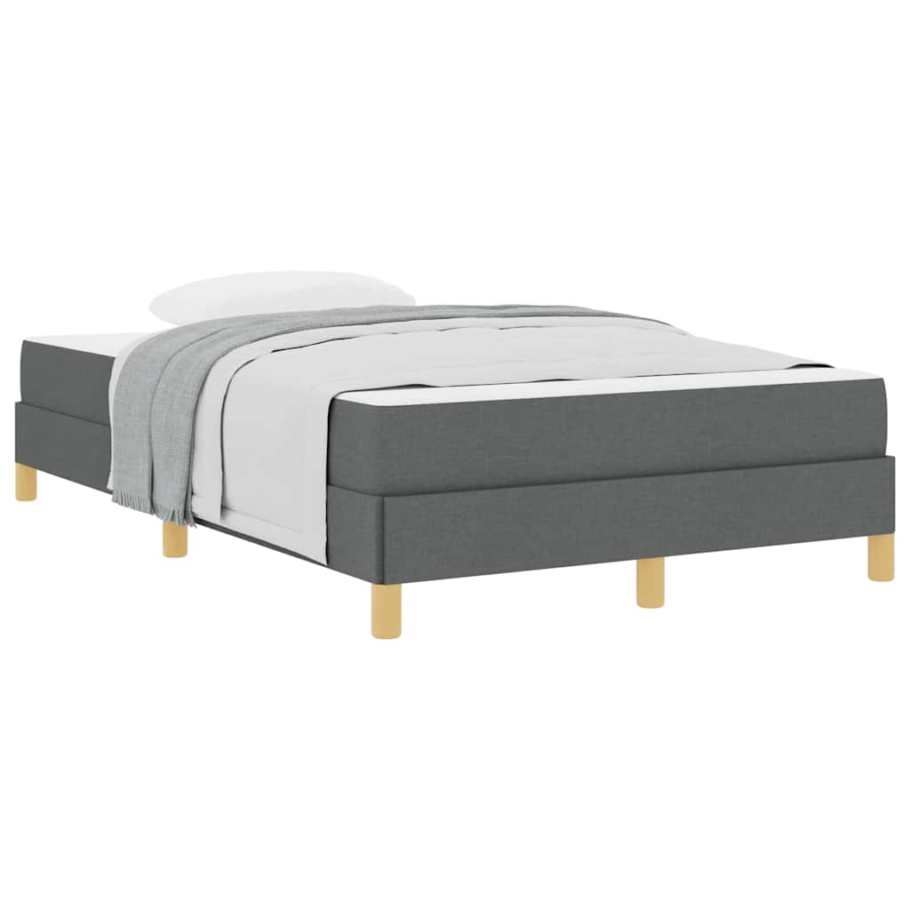 Boxspringbett Dunkelgrau und Braun 120 x 190 cm