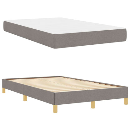 Boxspringbett Taupe und Braun 120 x 190 cm